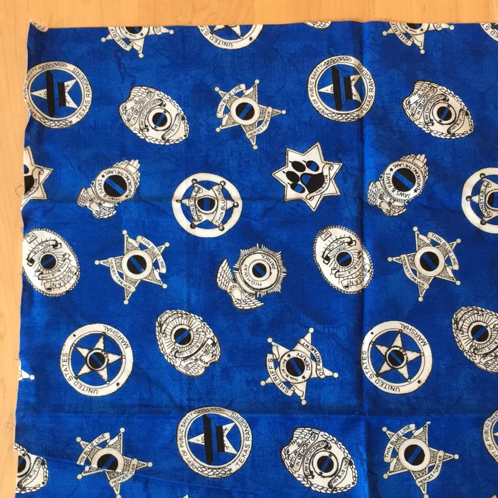 Back The Blue 💙 Police / Law Enforcement Quilting Fabric
